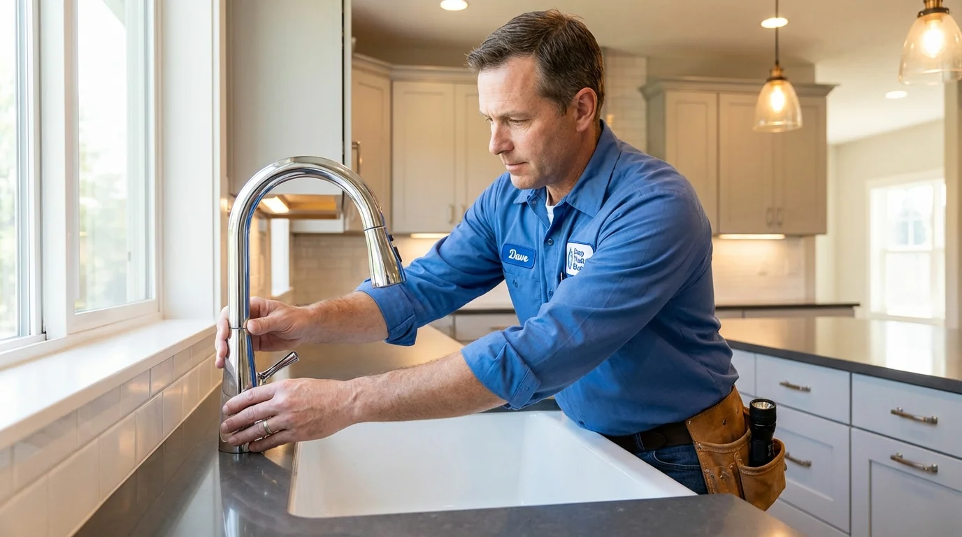 Kitchen faucet installation by Johns Plumbing LLC in Chicago Ridge