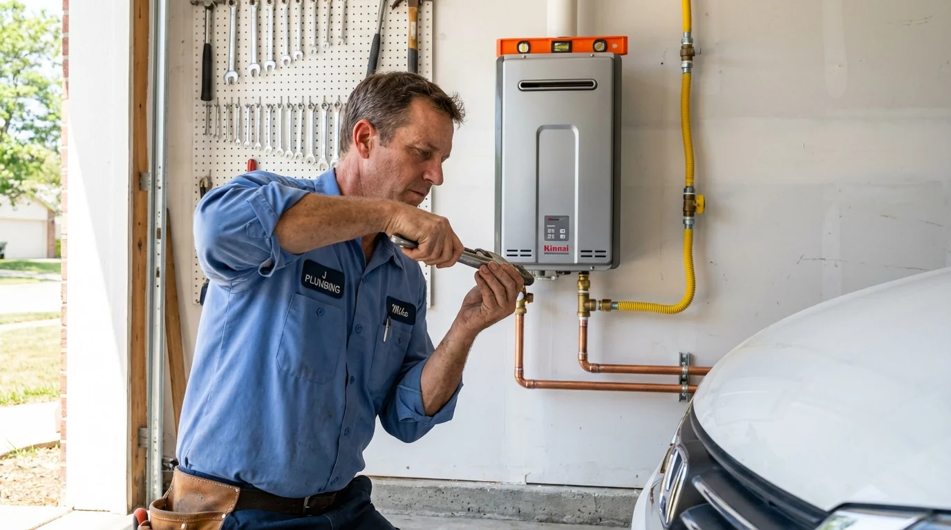 Tankless water heater installation by a Johns Plumbing LLC plumber in Chicago Ridge
